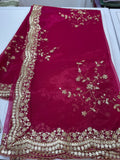 Tissue silk dupatta with sequin work by Kurti Connection USA