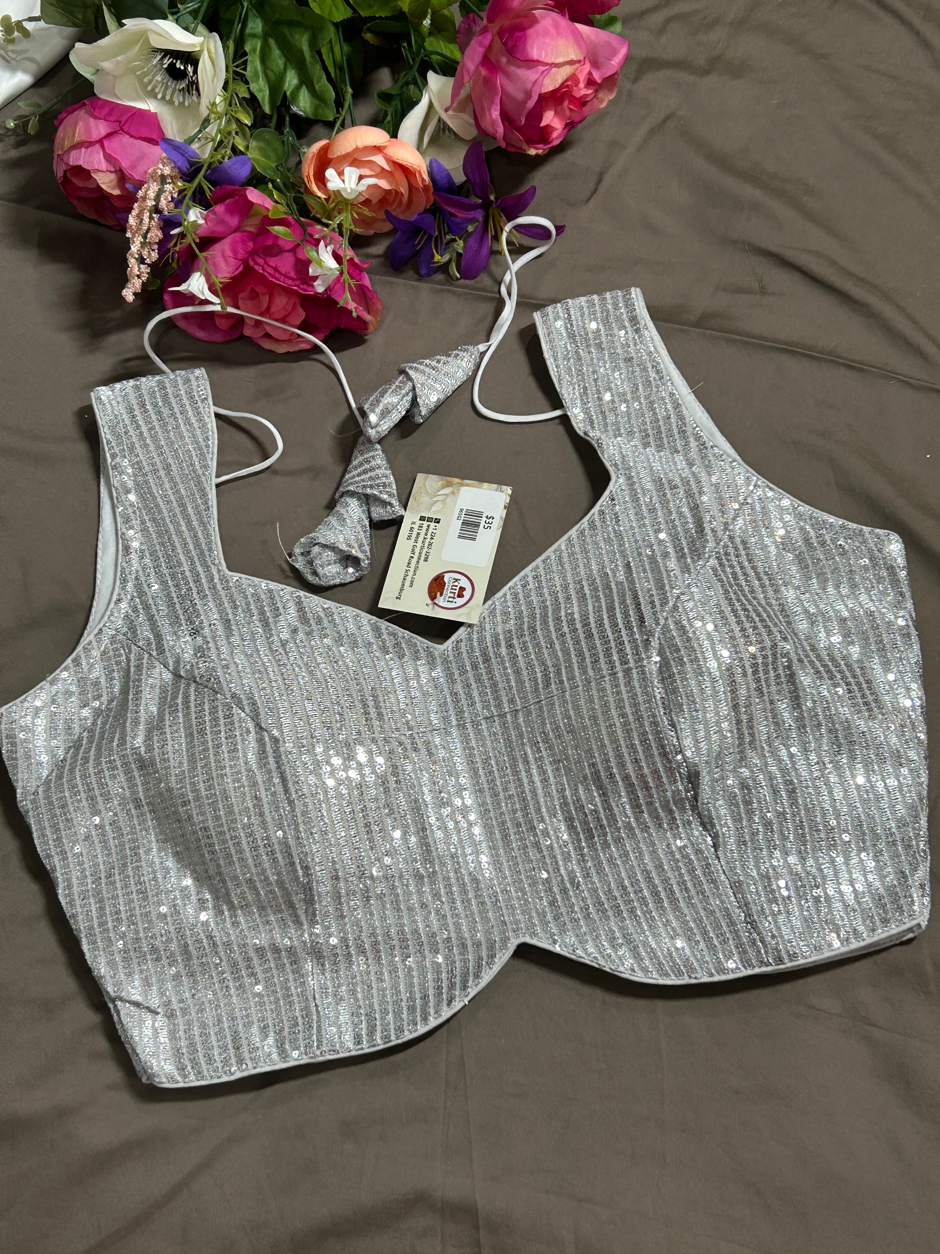Silver blouse