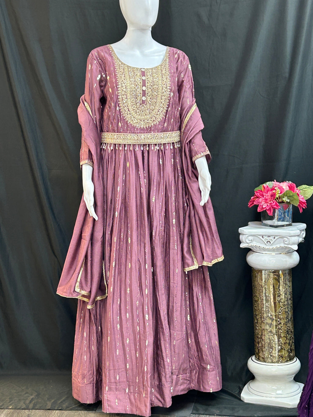 Party wear long kurti / Anarkali set by Kurti Connection USA