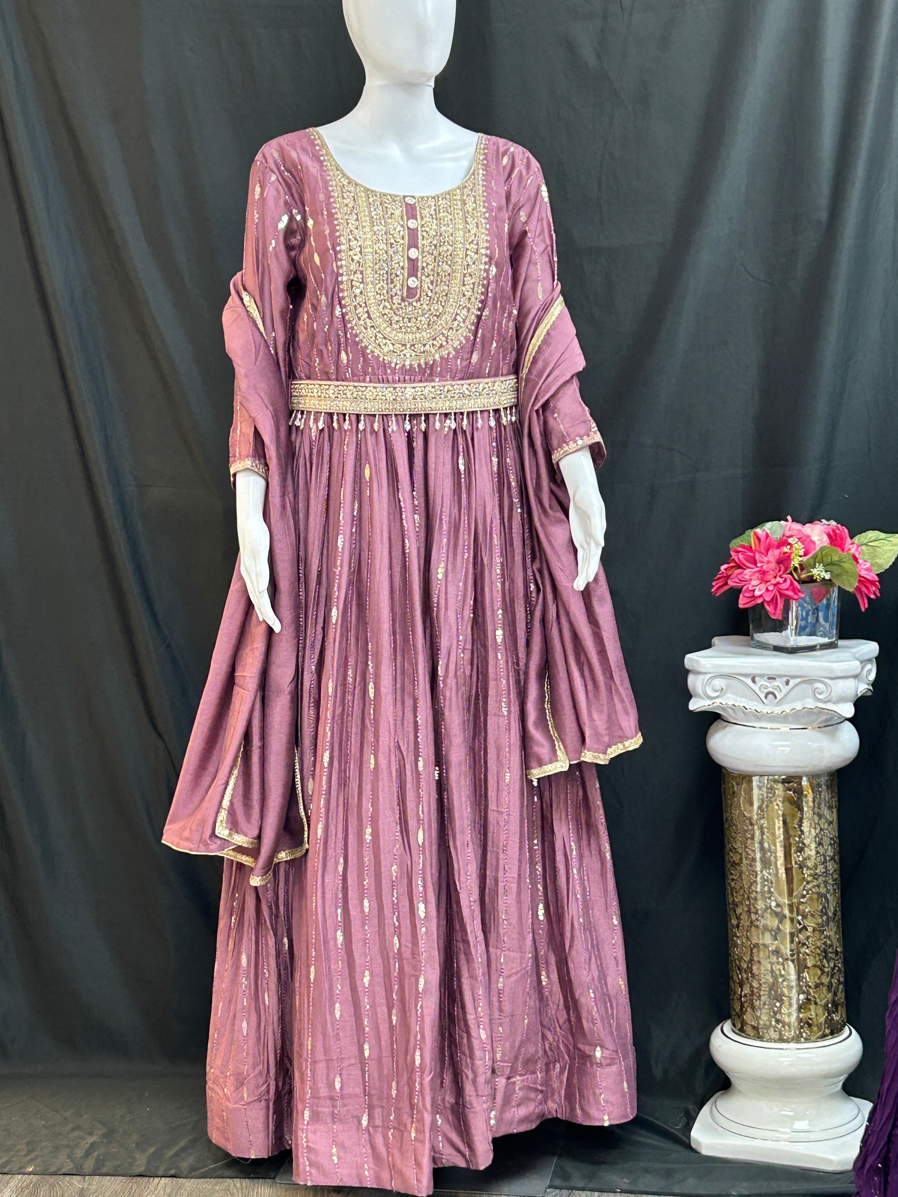 Party wear long kurti / Anarkali set by Kurti Connection USA