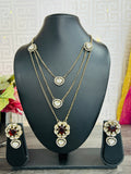 Moissanite Kundan necklace by Kurti Connection USA