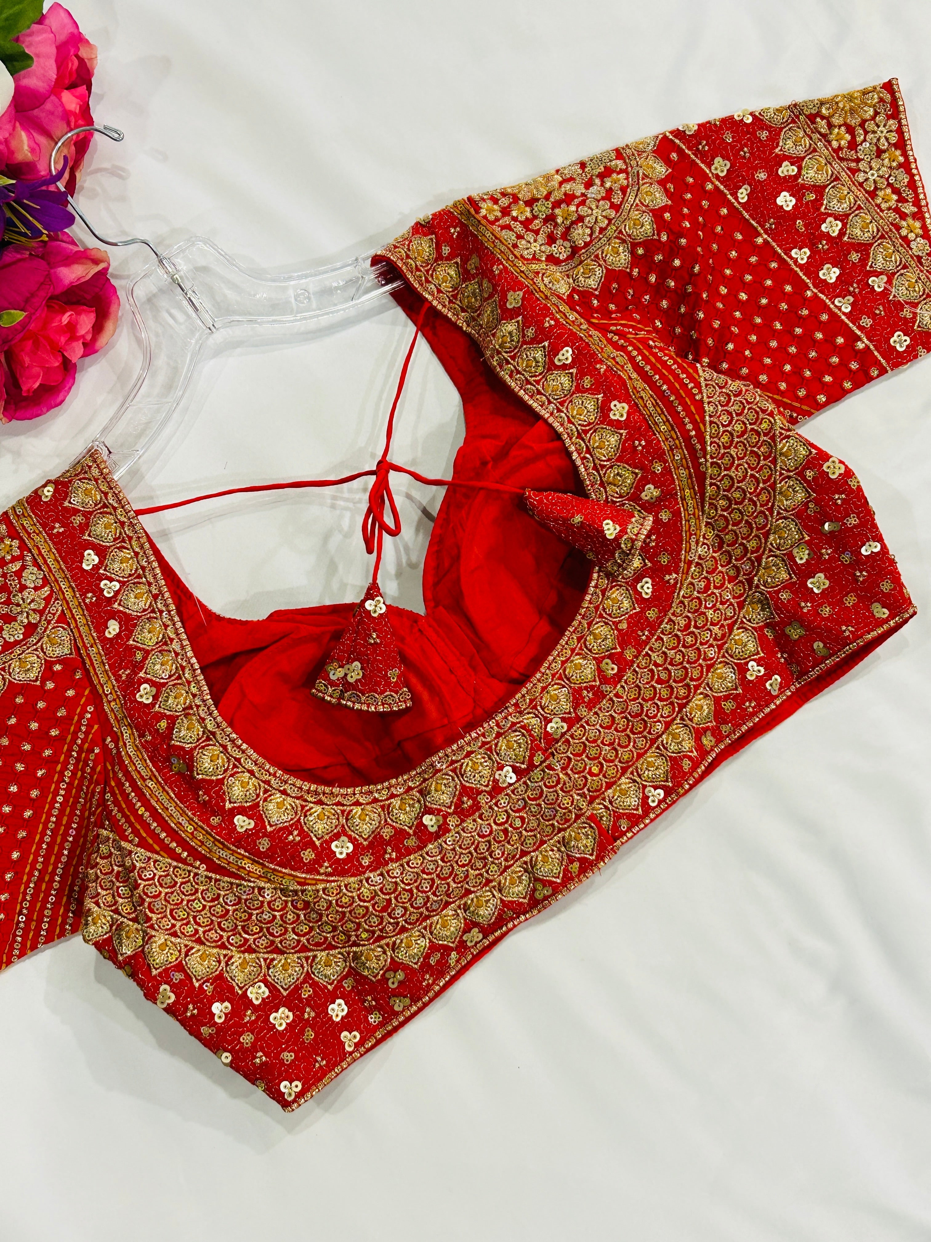 Heavy embroidery work blouse