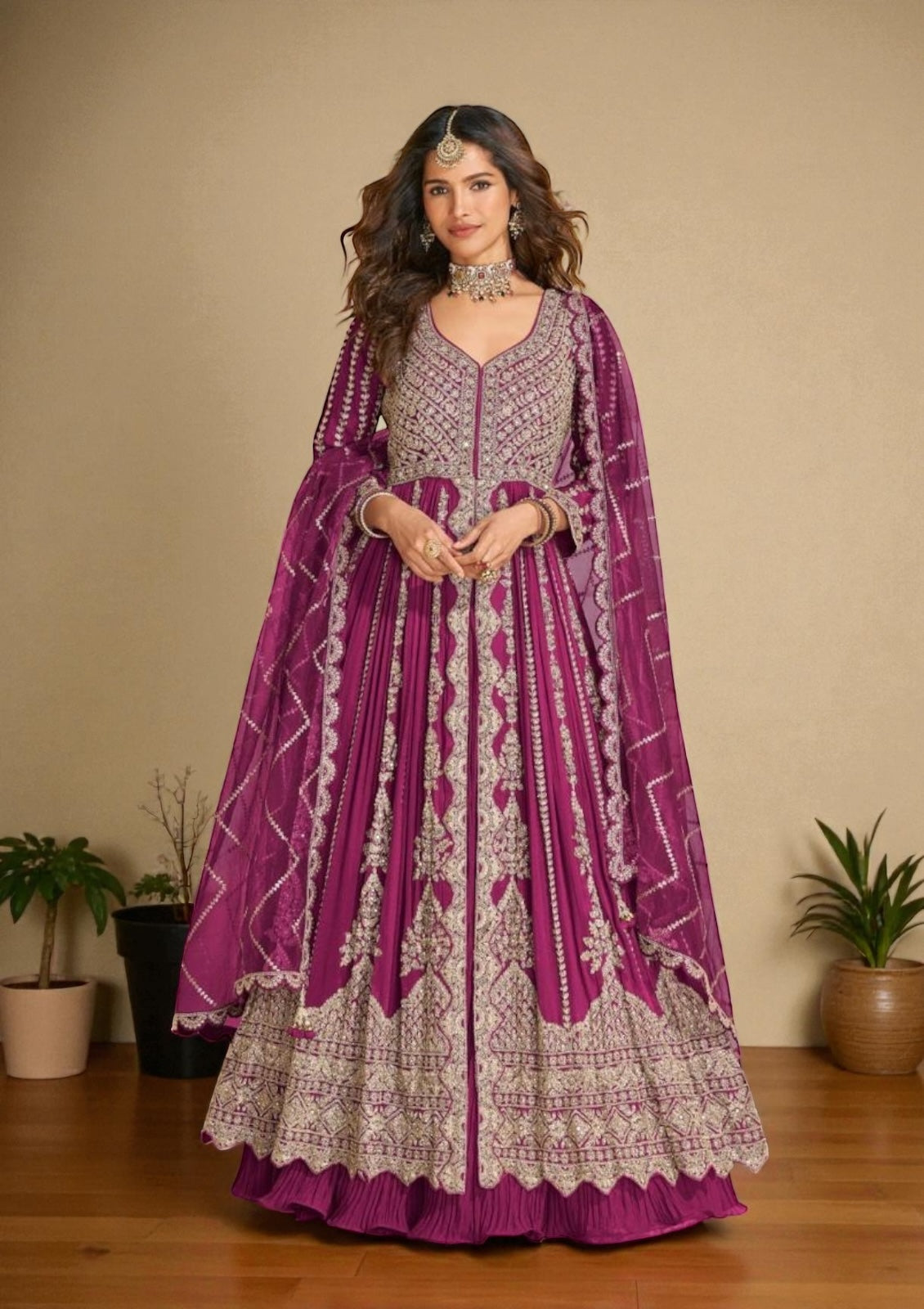 Wedding collection: Mirza: heavy party wear Anarkali dresses by Kurti Connection USA