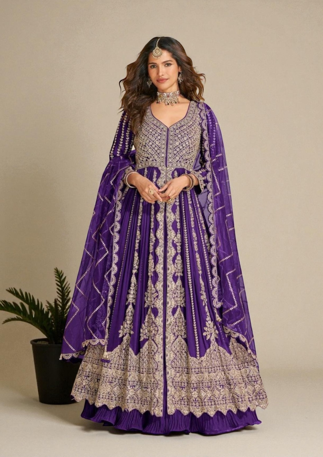 Wedding collection: Mirza: heavy party wear Anarkali dresses by Kurti Connection USA