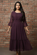 Purple chiffon dress