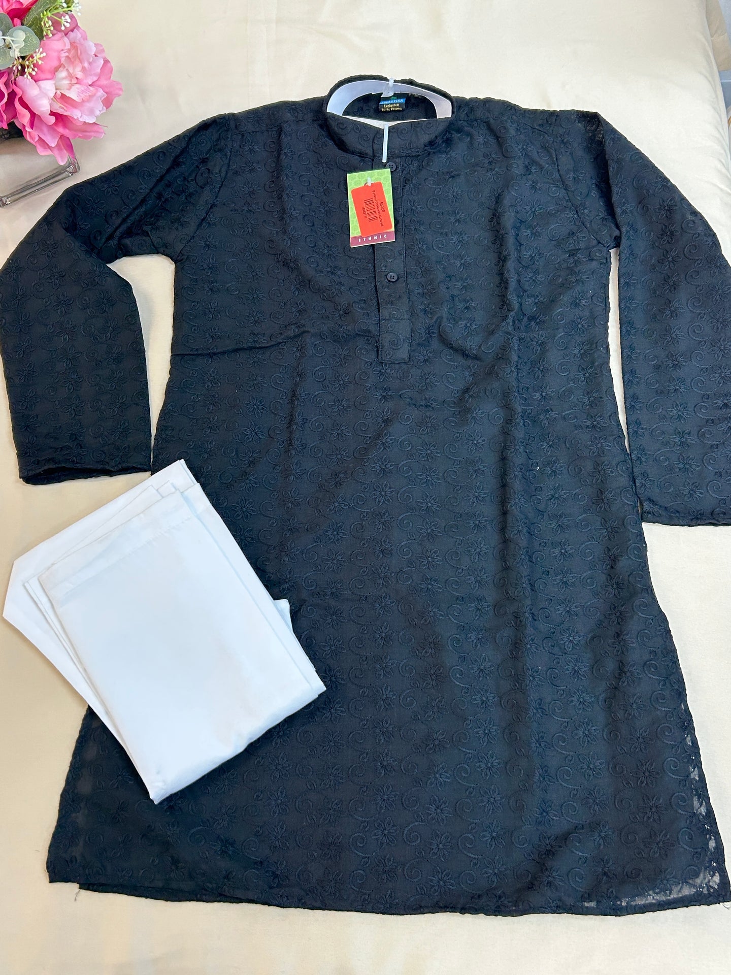 Chikankari Kurta set by Kurti Connection USA