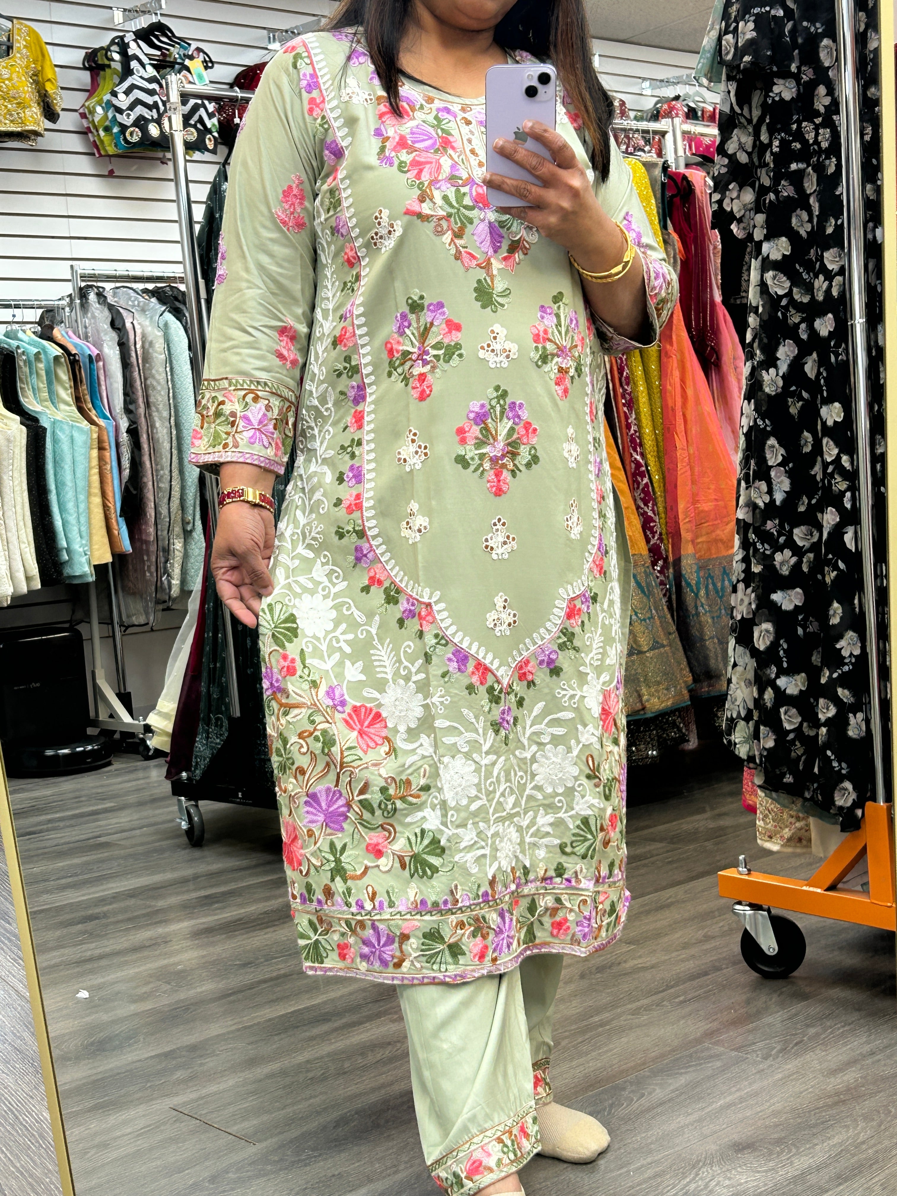 Kashmiri Embroidery work Co ord set