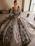 Designer Party wear long gown by Kurti Connection USA