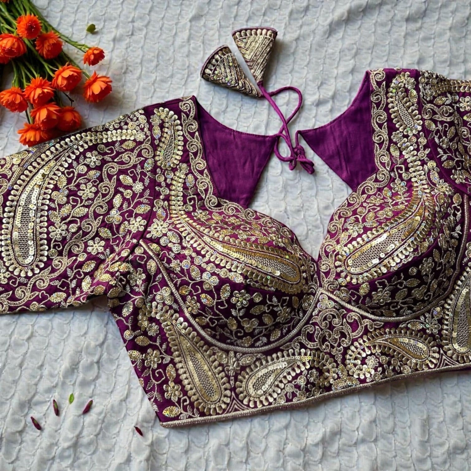Party wear heavy work blouses by Kurti Connection USA