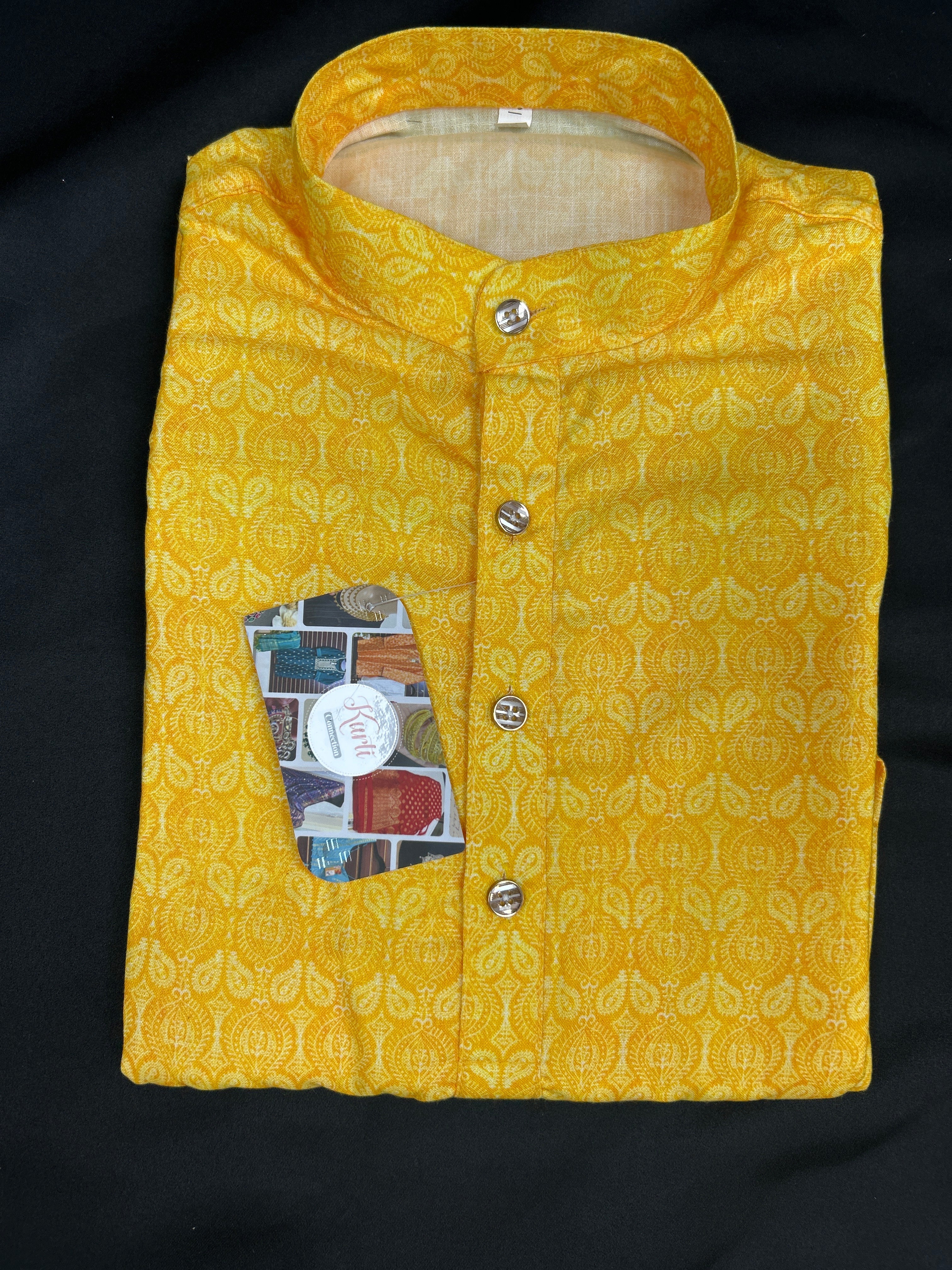 Cotton yellow kurta