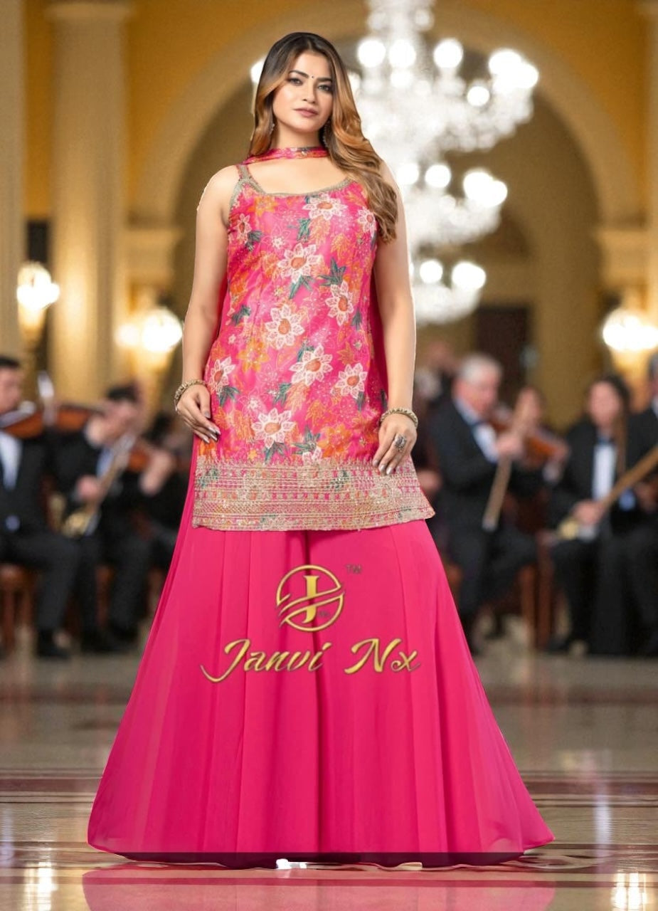 Party wear sharara suit by Kurti Connection USA