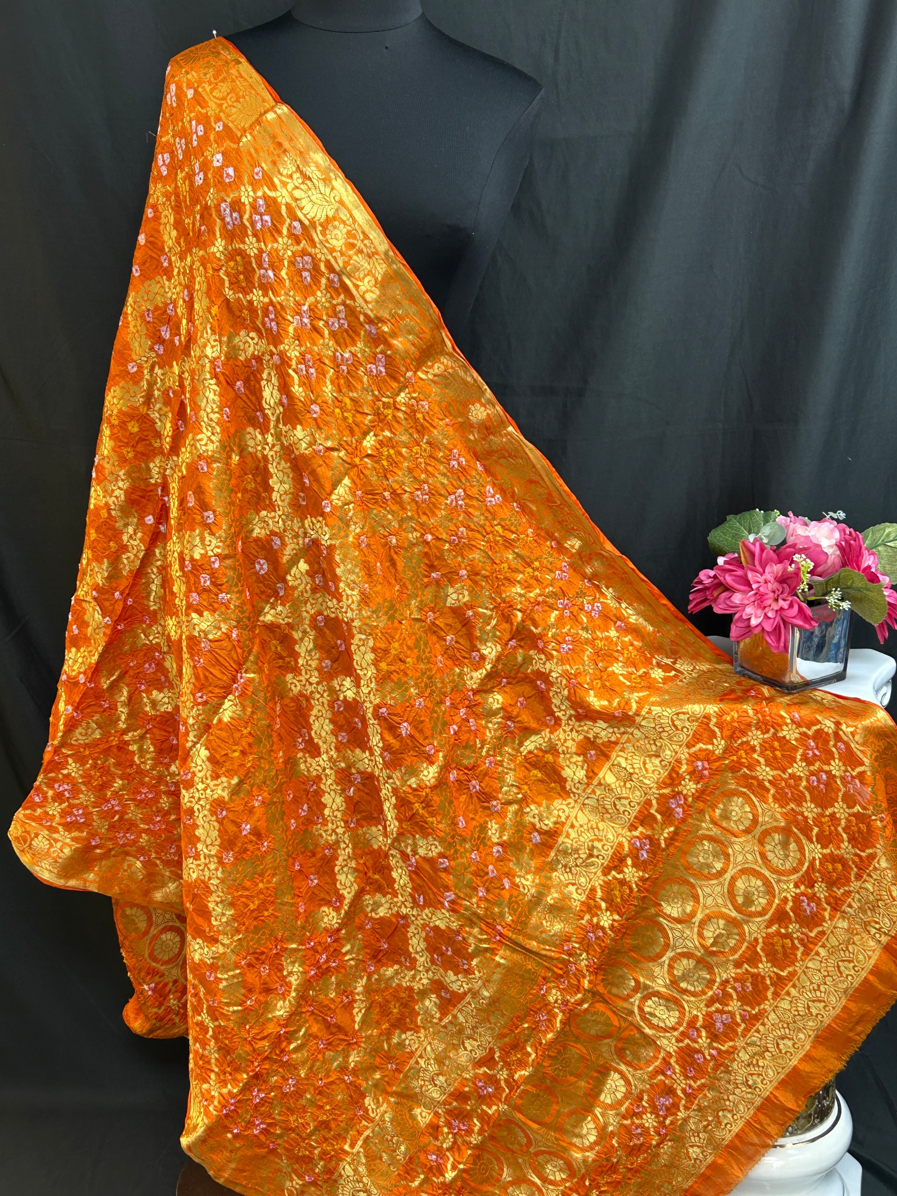 Bandhani gharchola dupatta by Kurti Connection USA