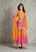 Rangeela : Bandhani silk sharara suits by Kurti Connection USA