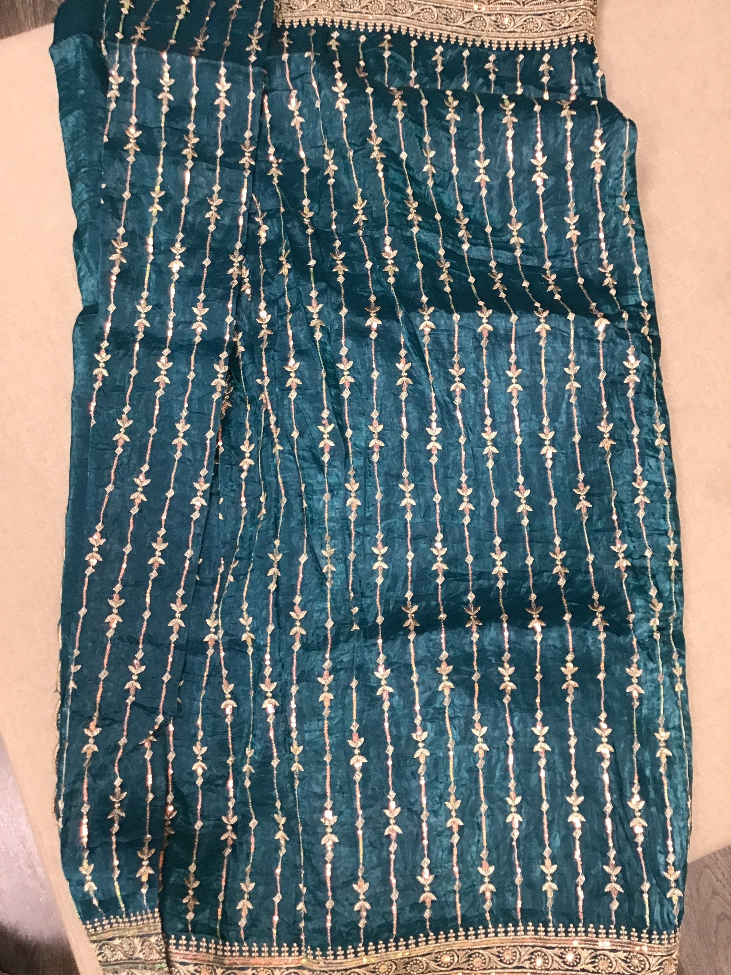 Crape silk saree