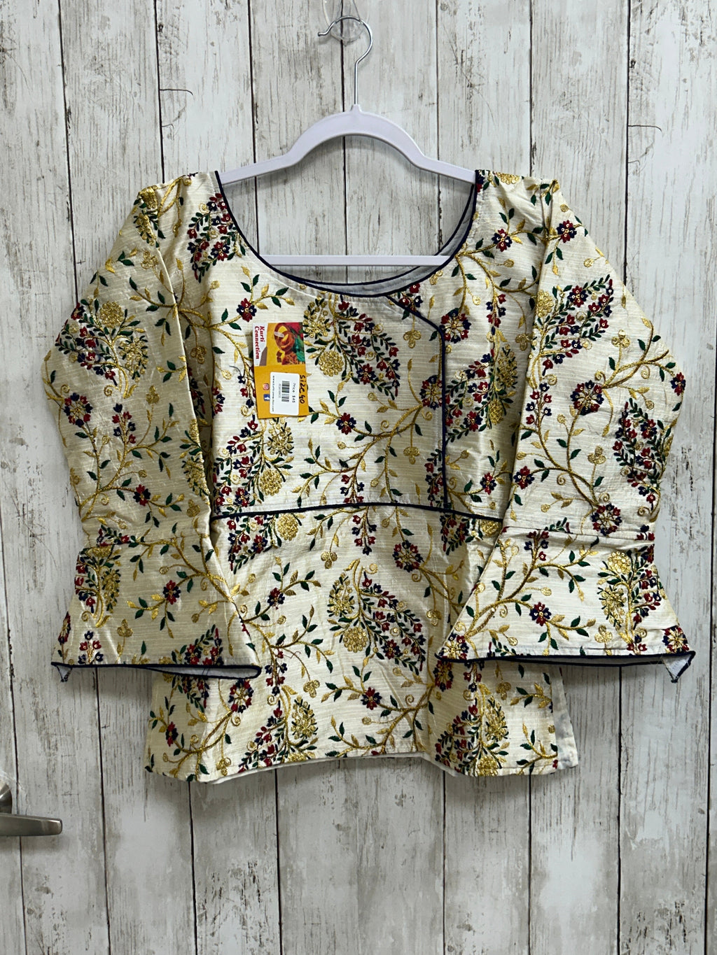 Raw silk blouse | long blouse by Kurti Connection USA