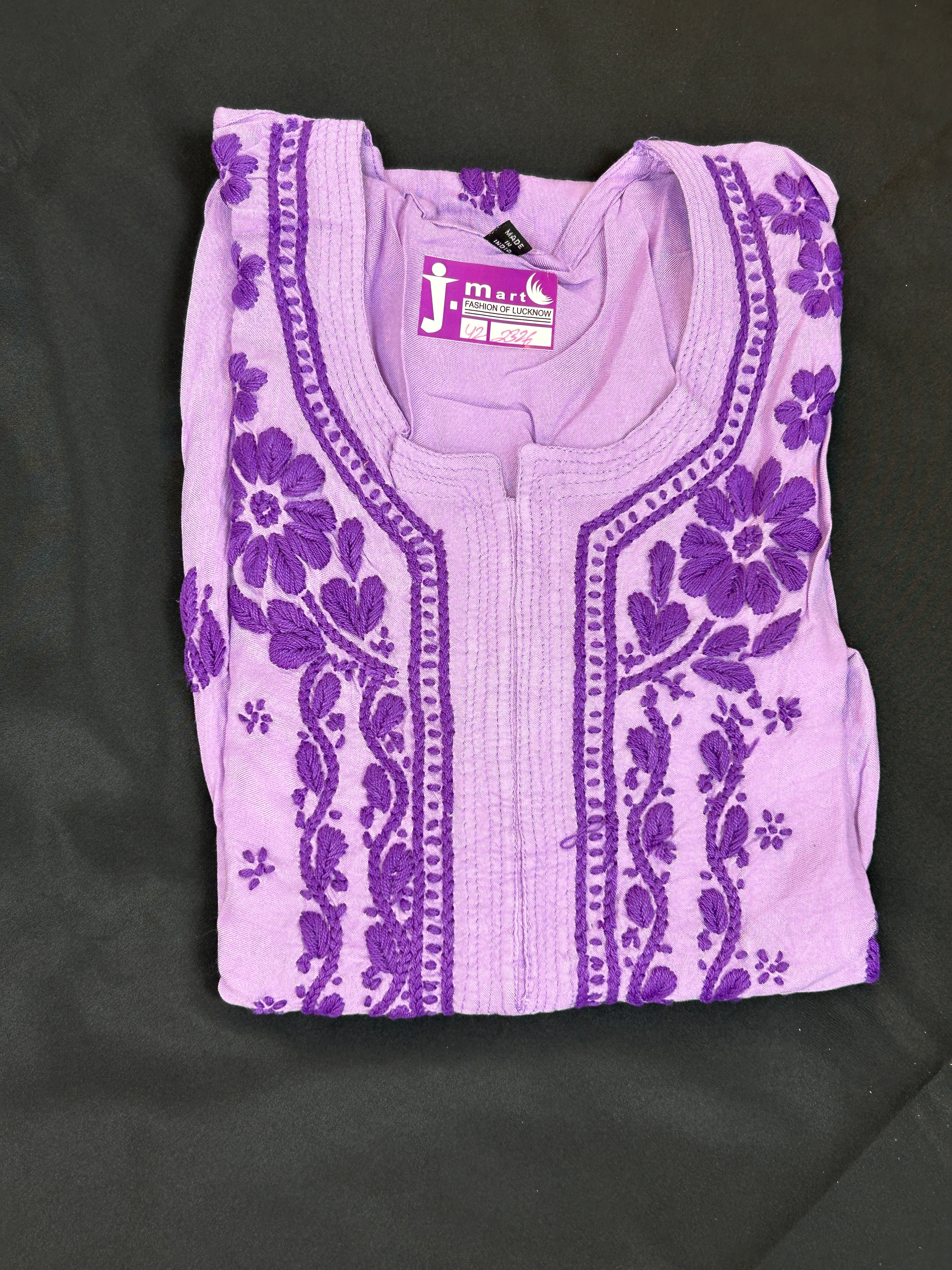 Rayon Chikankari kurti