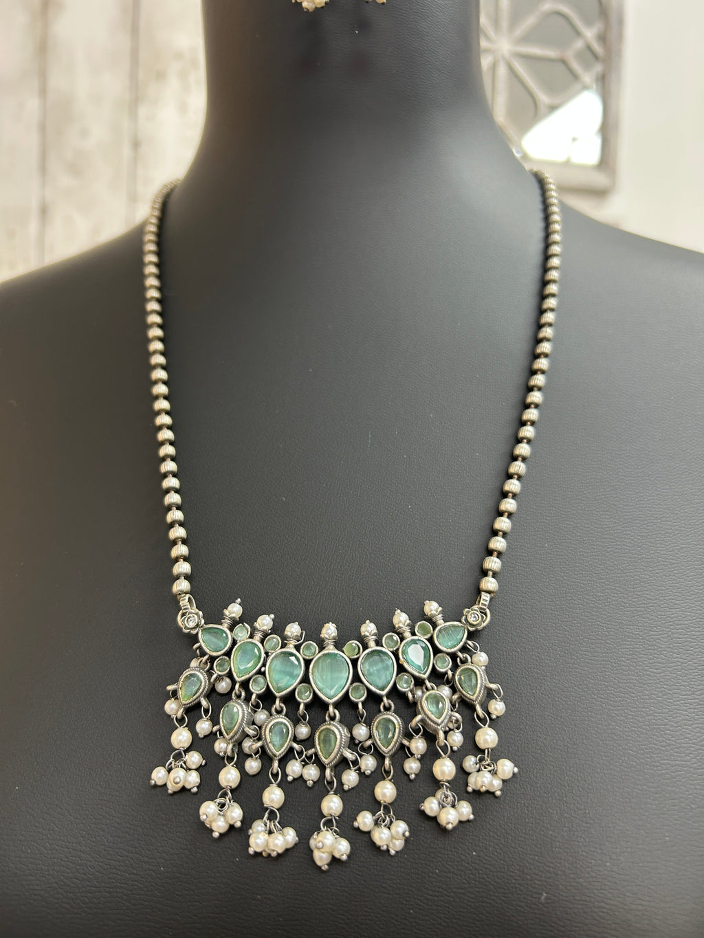 Oxidized necklace set by Kurti Connection USA