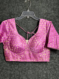Jacquard silk blouse : light purple ( vegan silk)