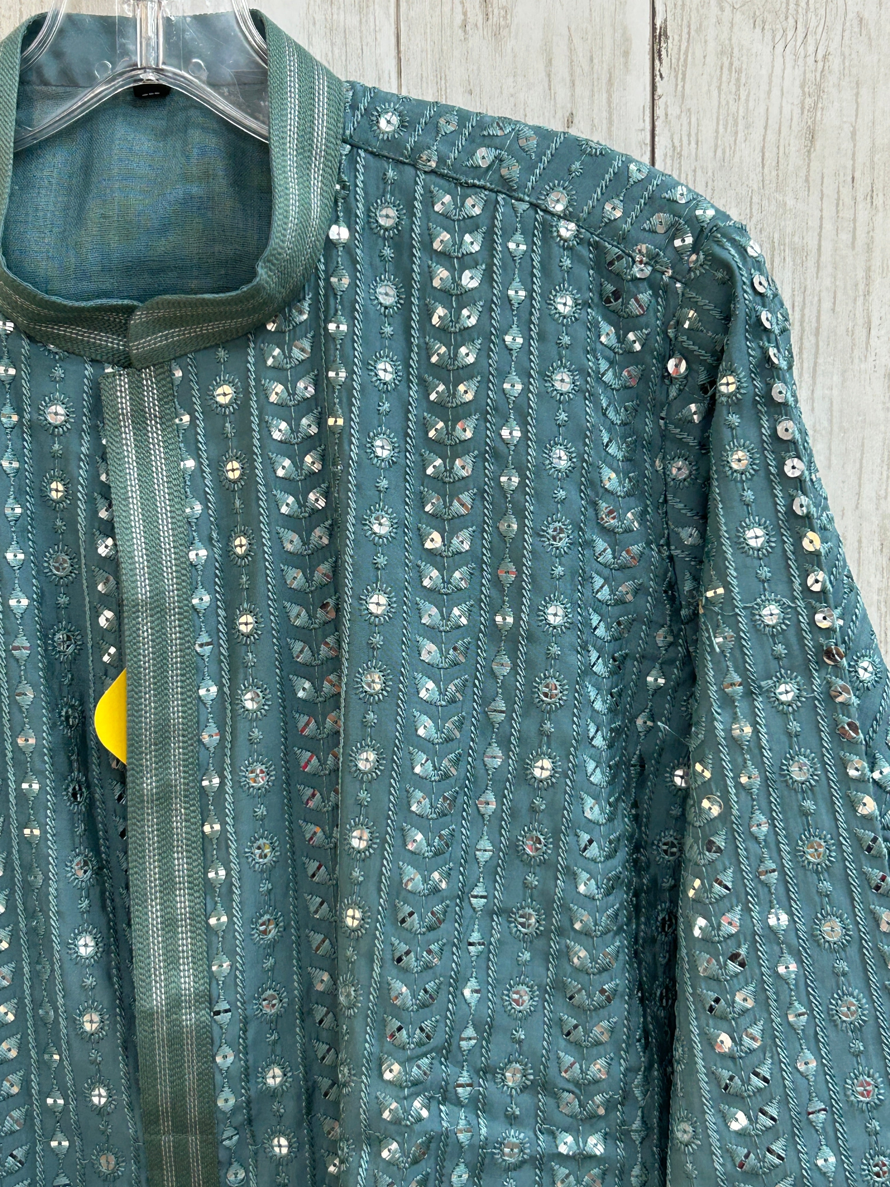 Mirror work kurta pajama set for men by Kurti Connection USA