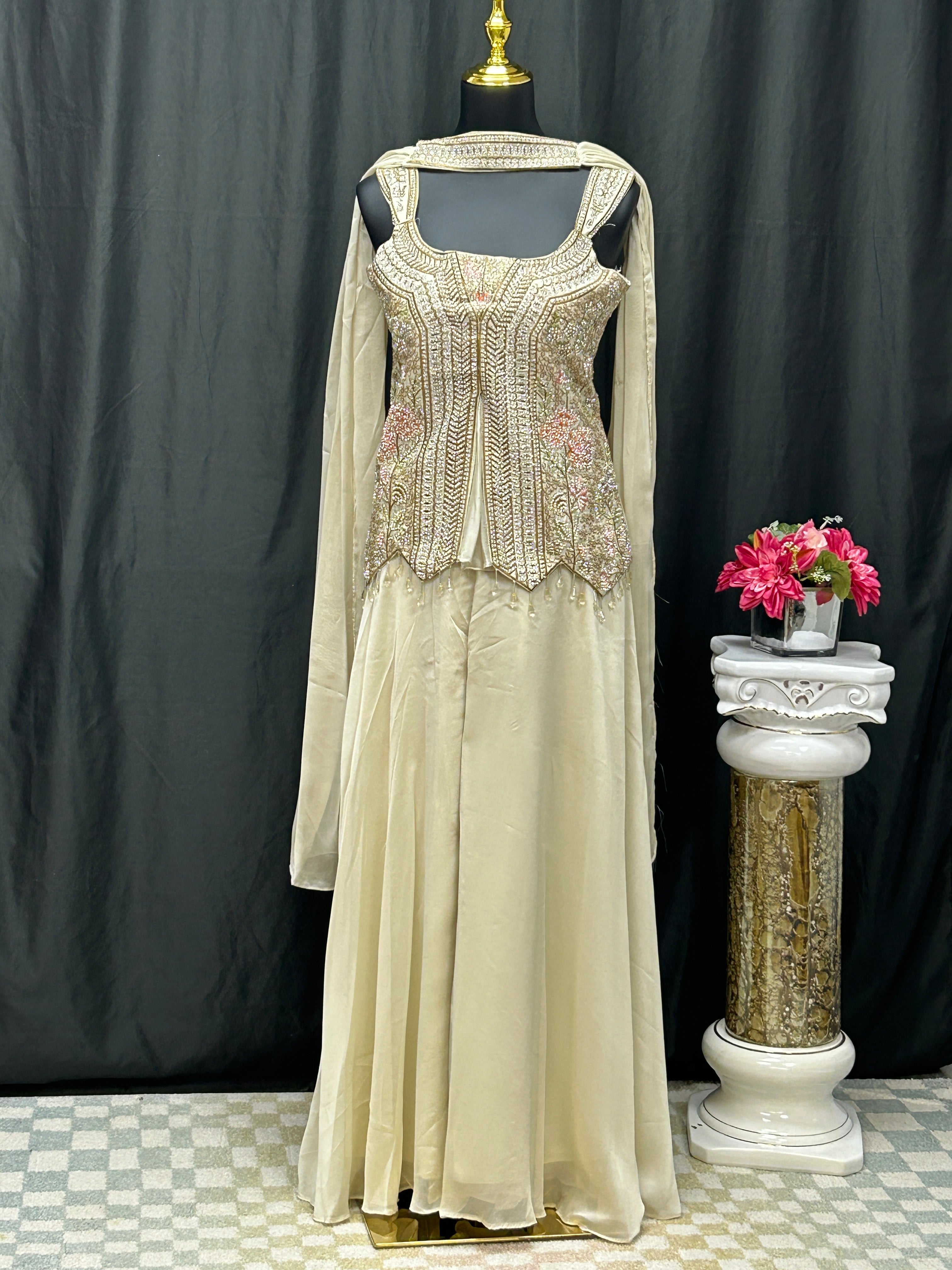 Wedding guest collection : Sharara suit by Kurti Connection USA