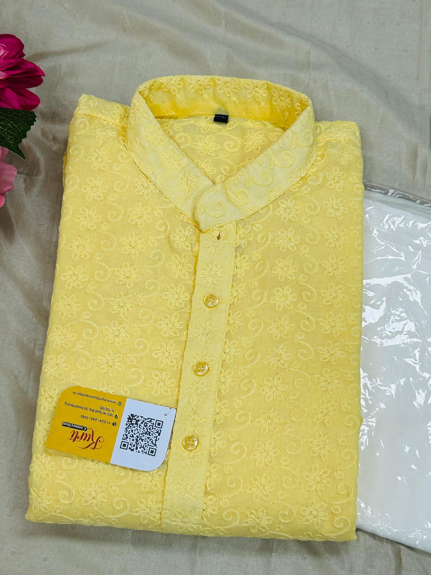 plus size cotton chikankari Kurta set - Kurti Connection USA