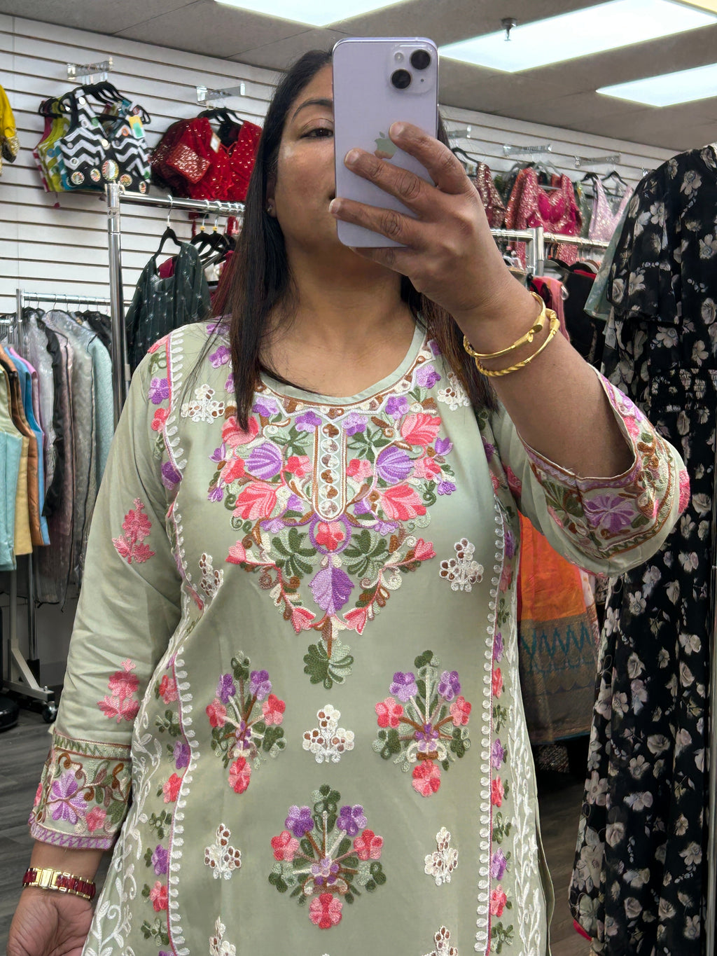 Kashmiri Embroidery work Co ord set