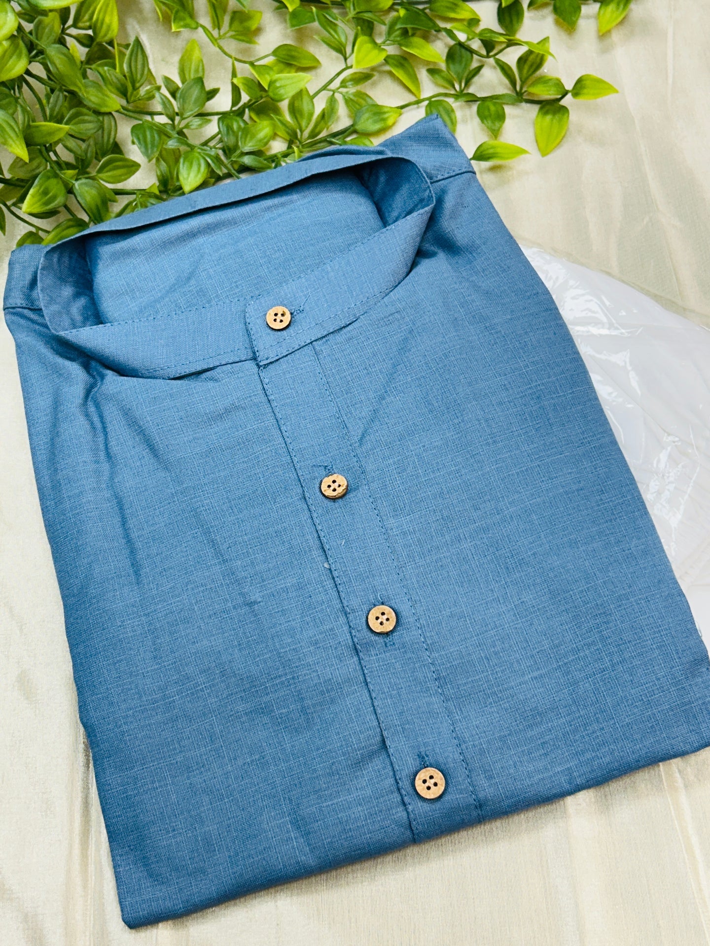 Grey cotton kurta set - Kurti Connection USA