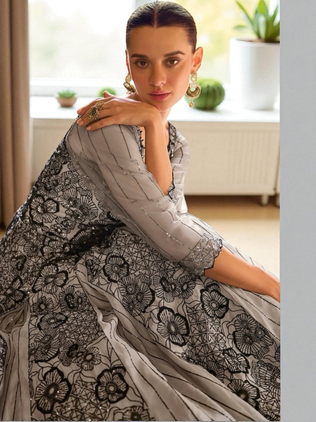Designer Party wear long gown by Kurti Connection USA