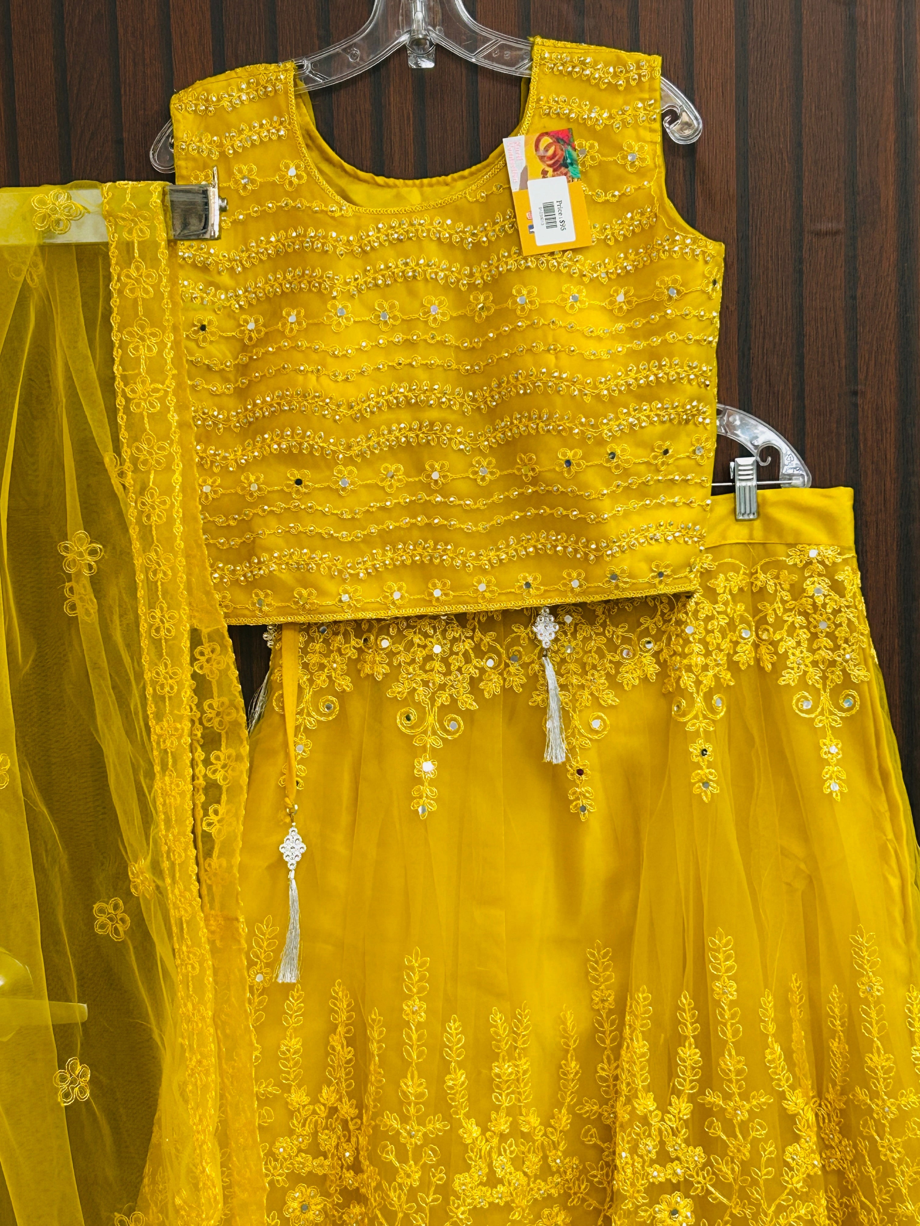 Yellow lehenga Choli set - Kurti Connection USA