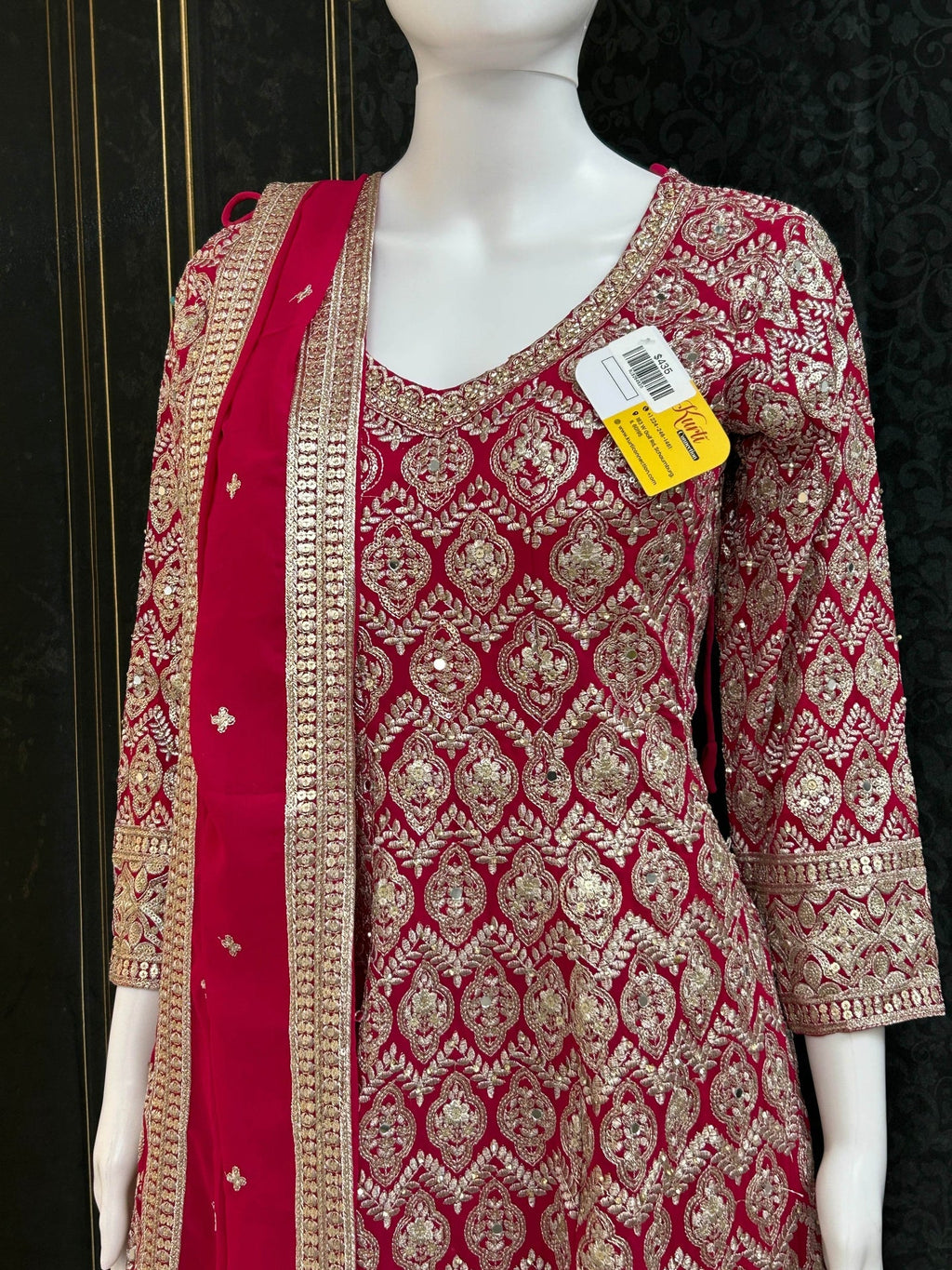 Heavy party wear sharara set - Kurti Connection USA