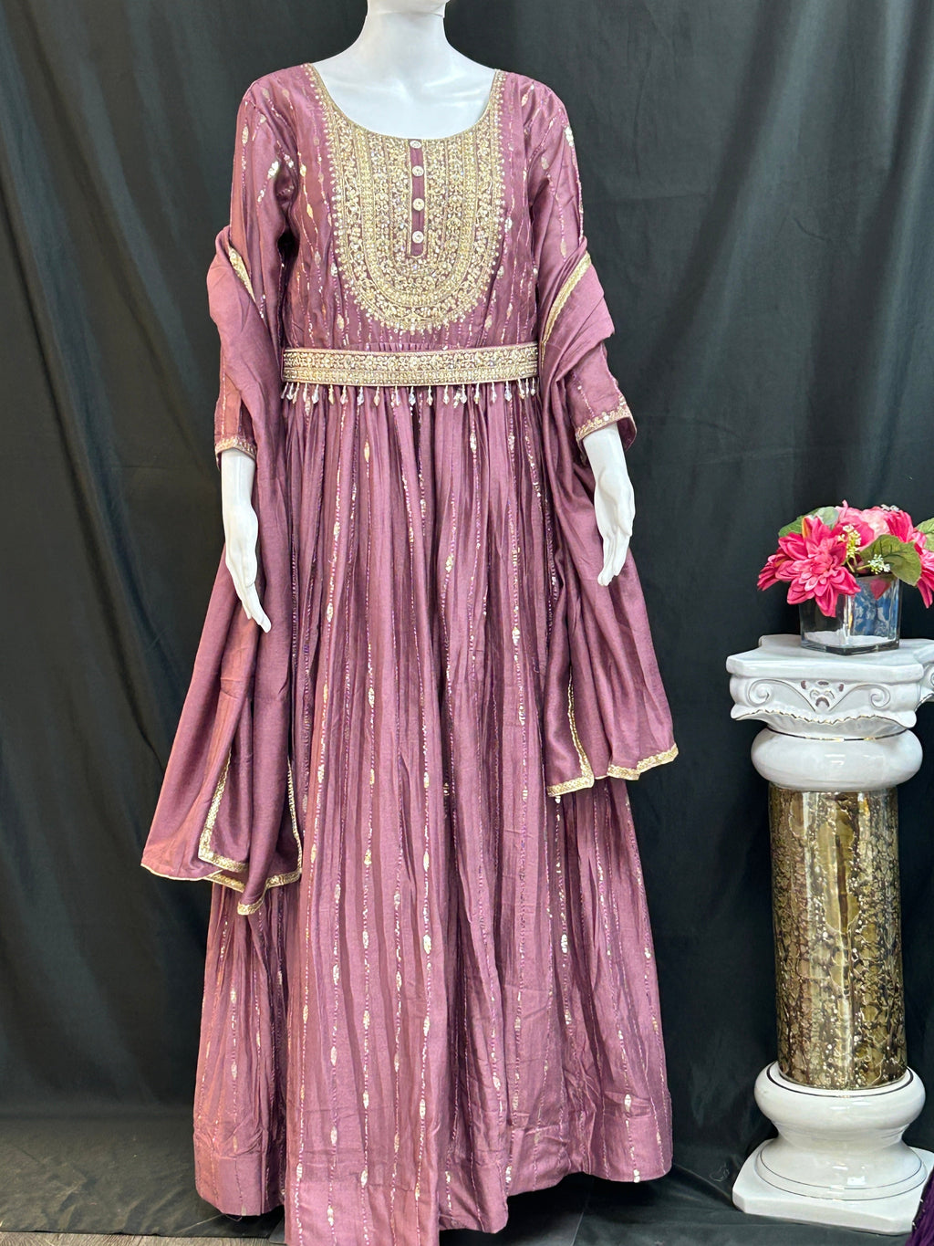 Party wear long kurti / Anarkali set by Kurti Connection USA