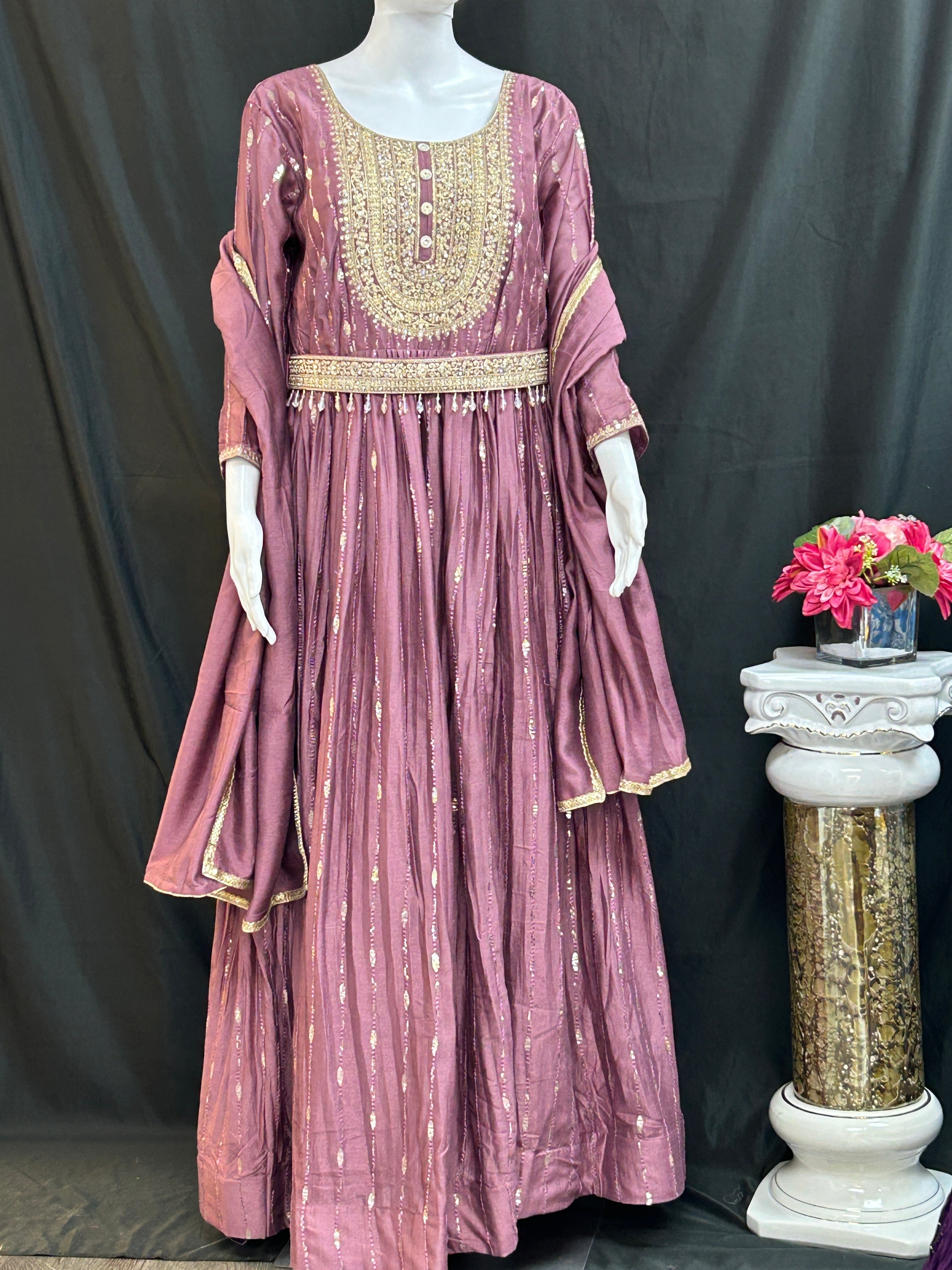 Party wear long kurti / Anarkali set by Kurti Connection USA