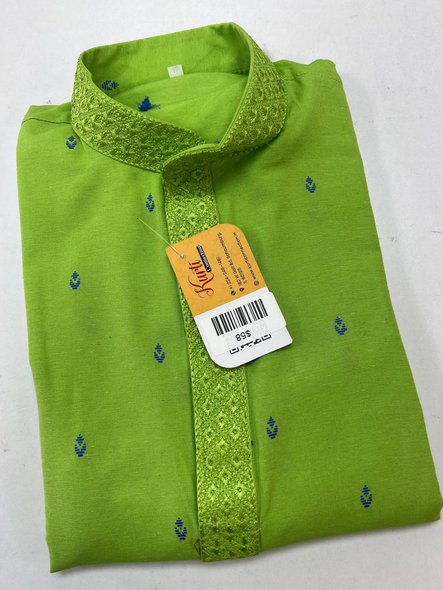 Cotton mix kurta set - Kurti Connection USA
