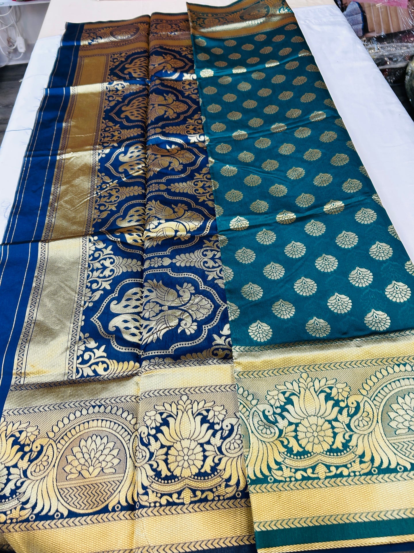 Silk cotton saree / with blouse piece - Kurti Connection USA