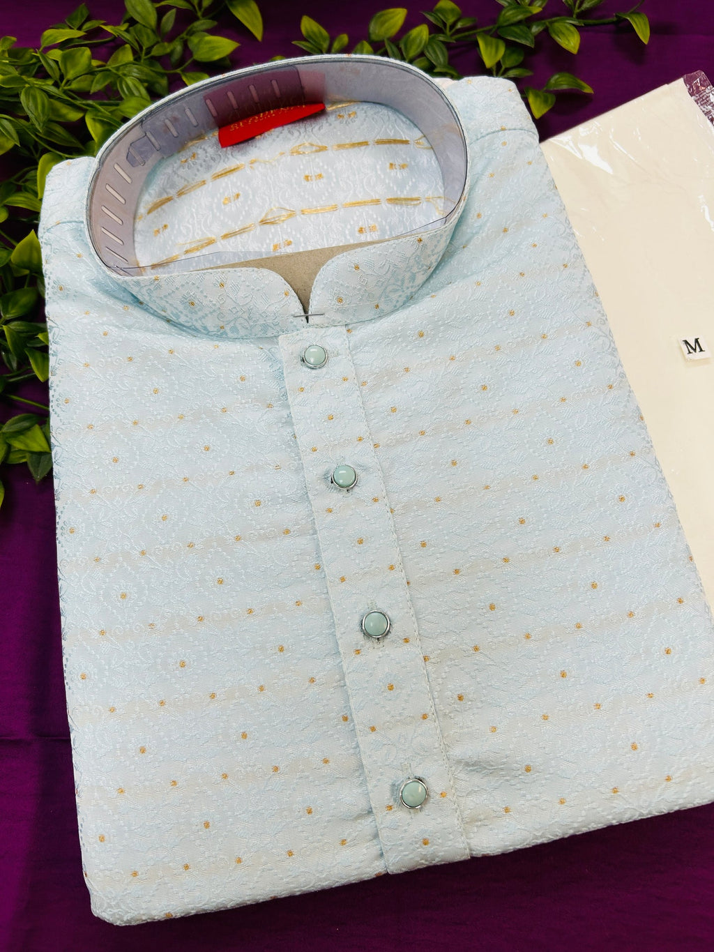 Light blue kurta set - Kurti Connection USA