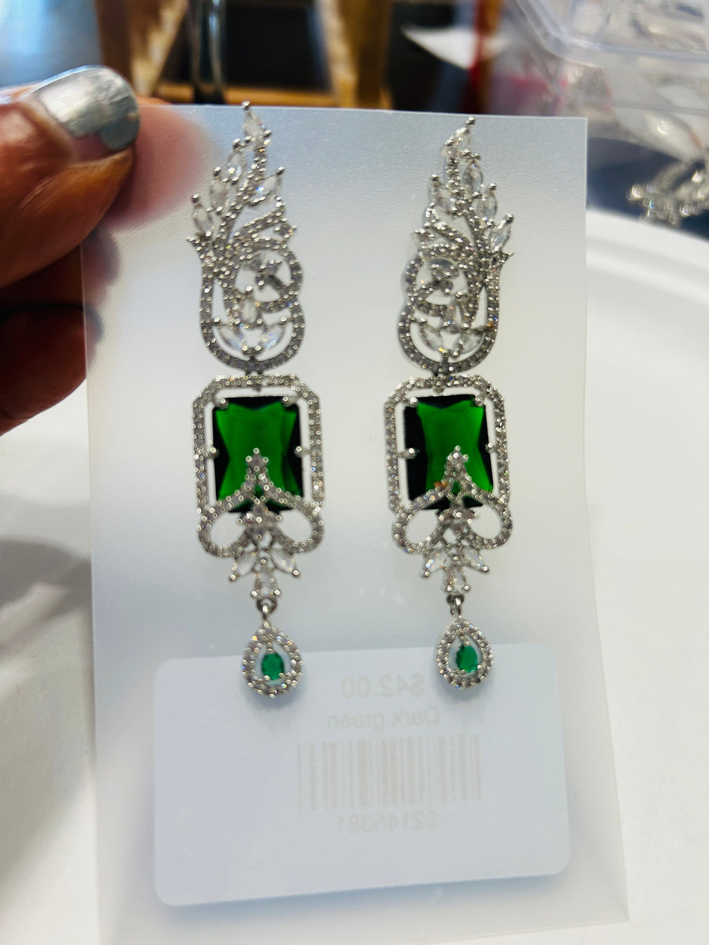Statement earrings: AD earrings by Kurti Connection USA