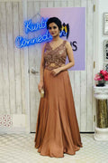 Satin silk lehenga with necklace dupatta