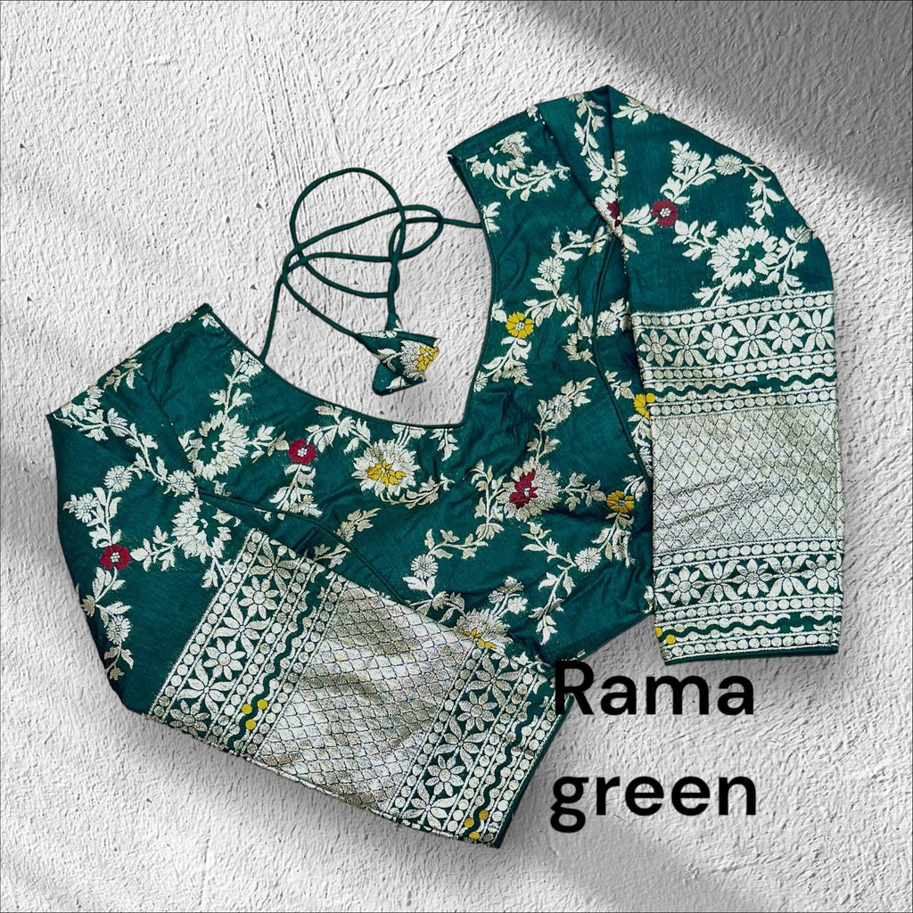 Dola silk blouse / long sleeves by Kurti Connection USA