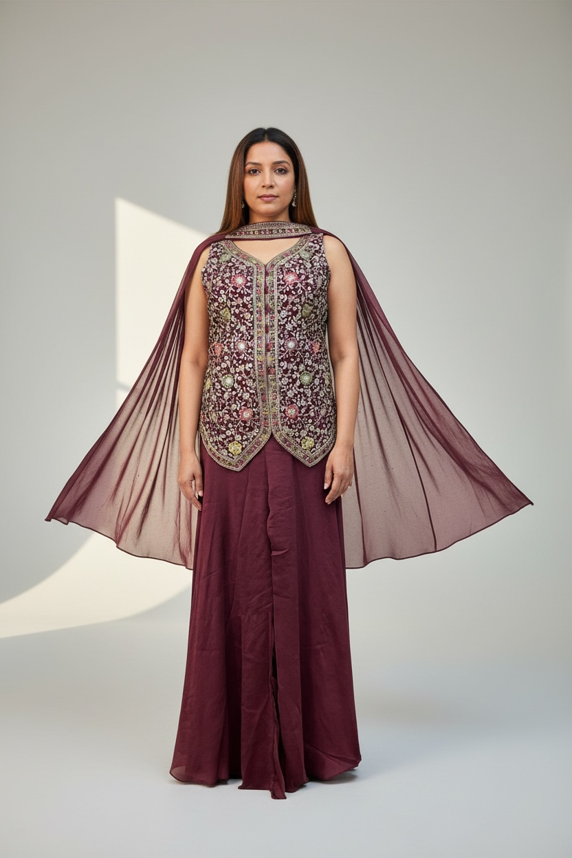 Wedding guest collection : Sharara suit by Kurti Connection USA