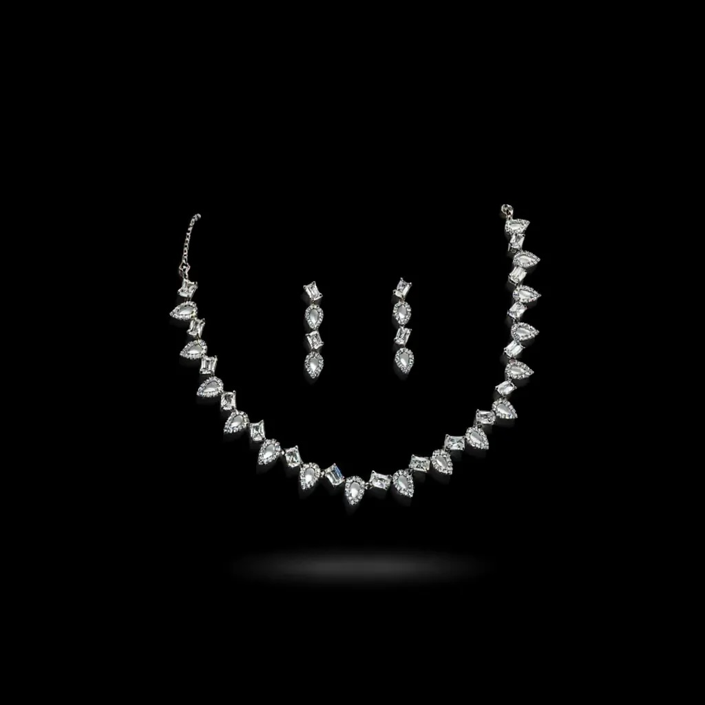 Silver AD necklace by Kurti Connection USA