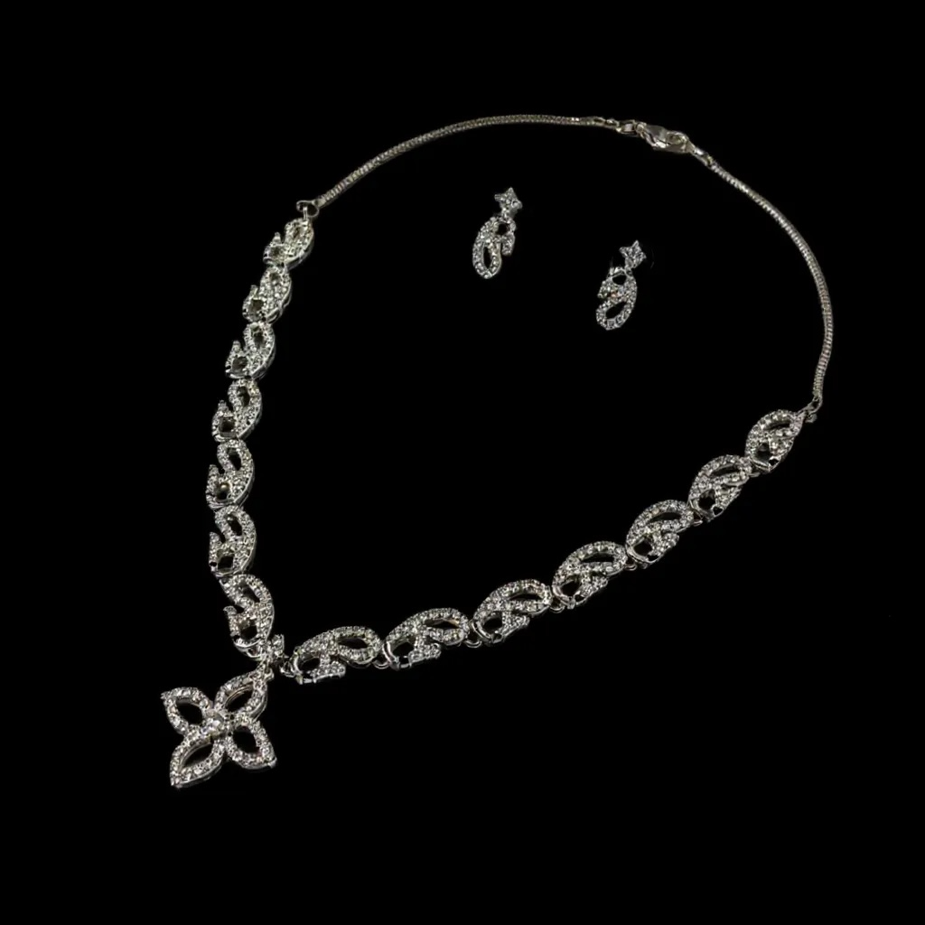 Silver AD necklace by Kurti Connection USA