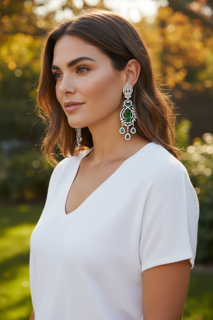 Stunning statement earrings by Kurti Connection USA