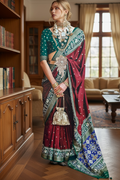 Patola print saree by Kurti Connection USA