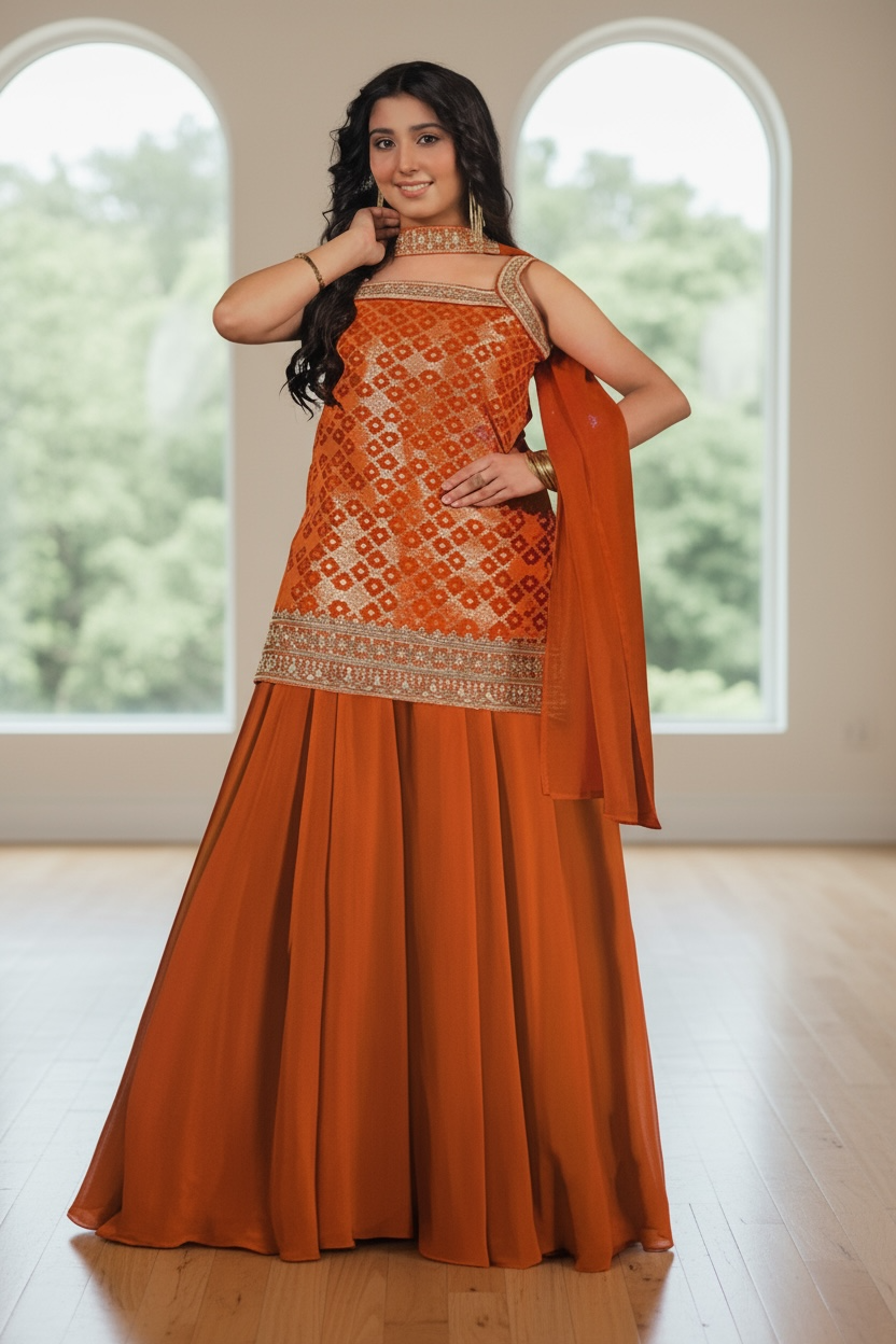 Banarasi sharara suit by Kurti Connection USA