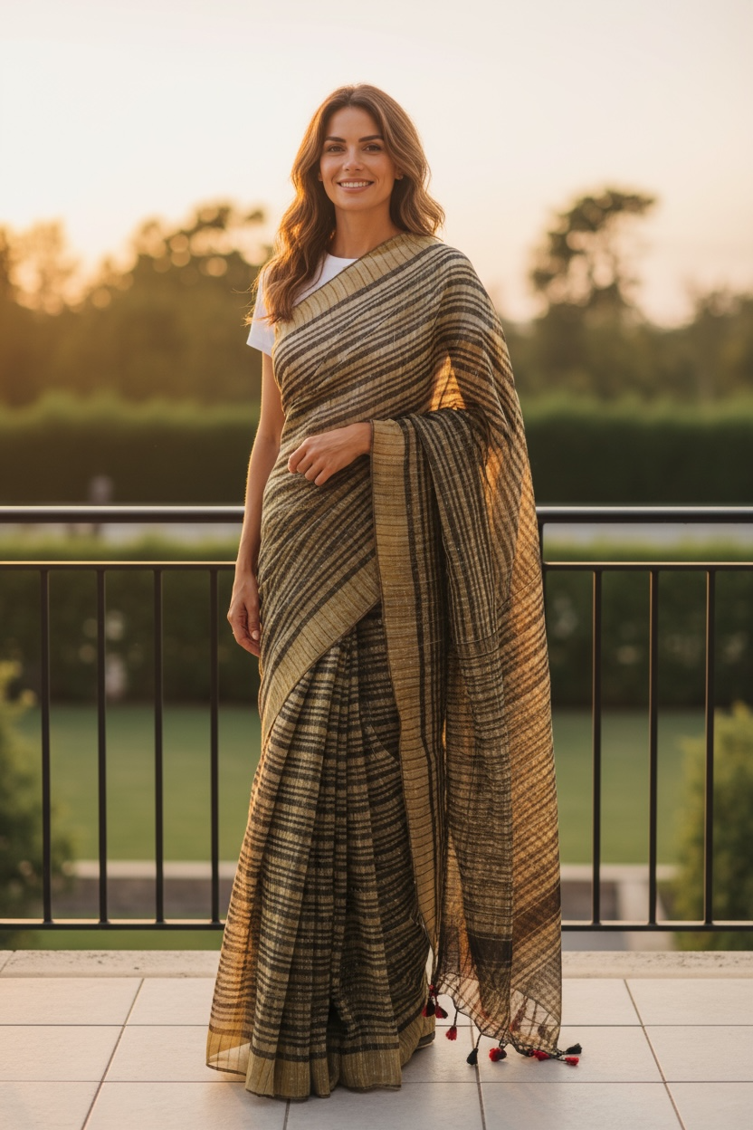 Khadi cotton saree / Ketia cotton from West Bengal by Kurti Connection USA