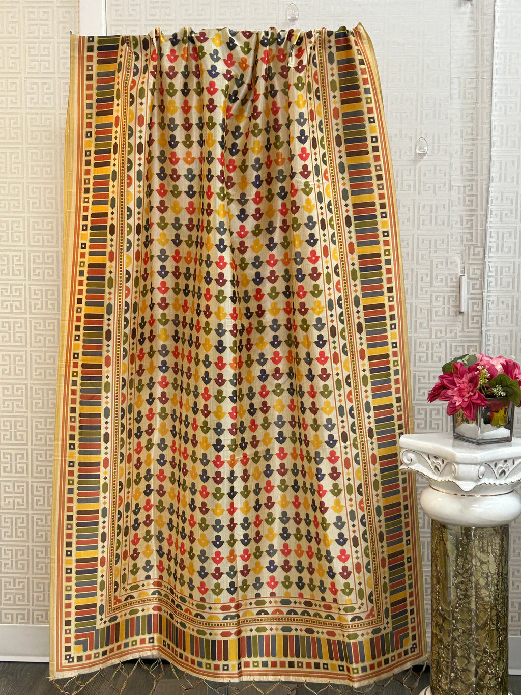 Silk dupatta : digital print by Kurti Connection USA
