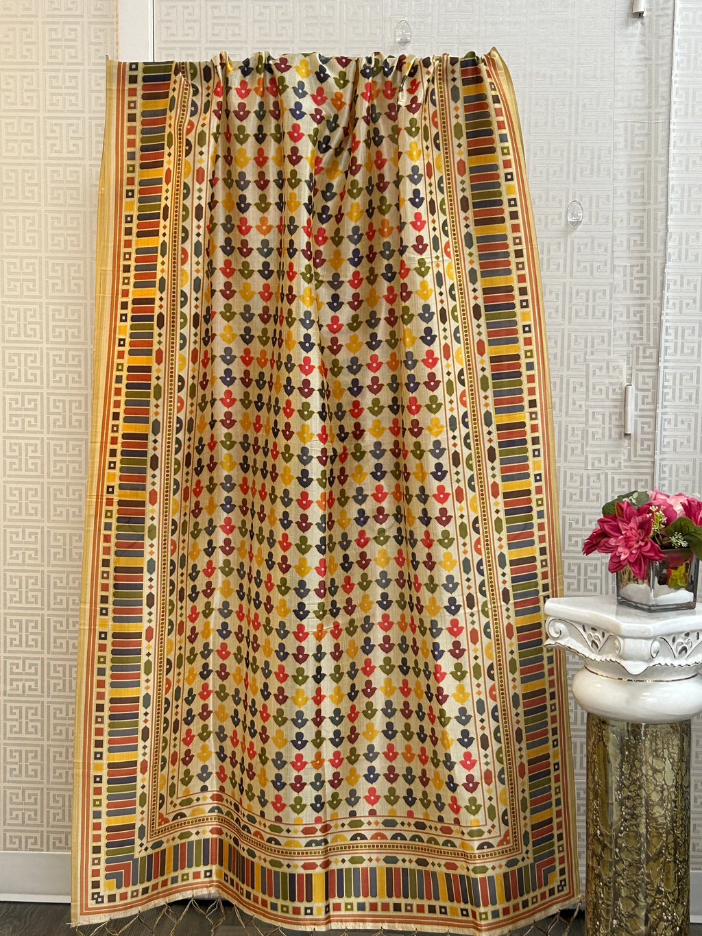 Silk dupatta : digital print by Kurti Connection USA