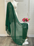 Green chiffon dupatta by Kurti Connection USA