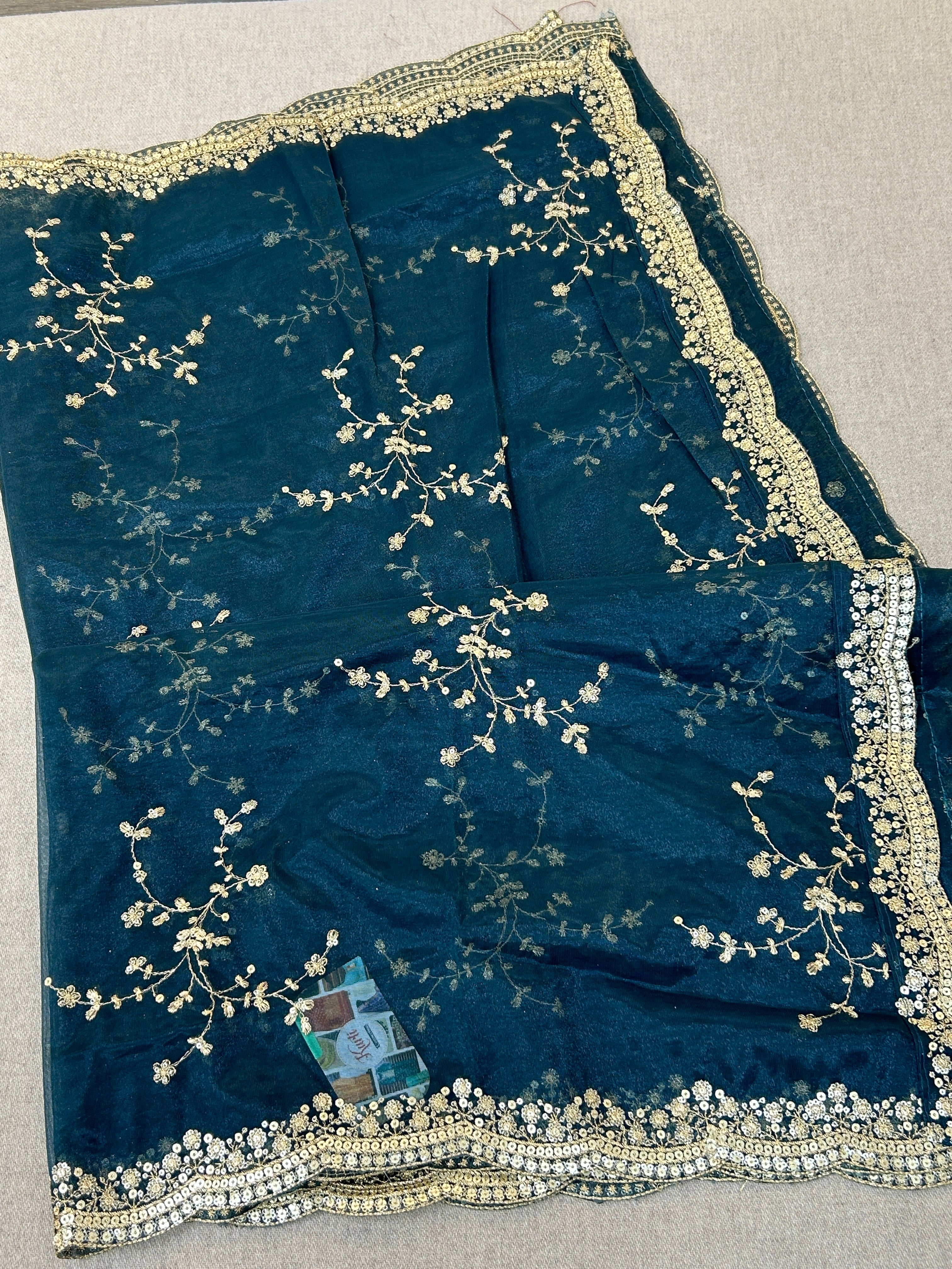 Fancy net dupatta: full size by Kurti Connection USA