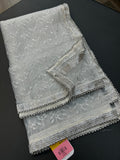Silver color embroidered dupatta by Kurti Connection USA
